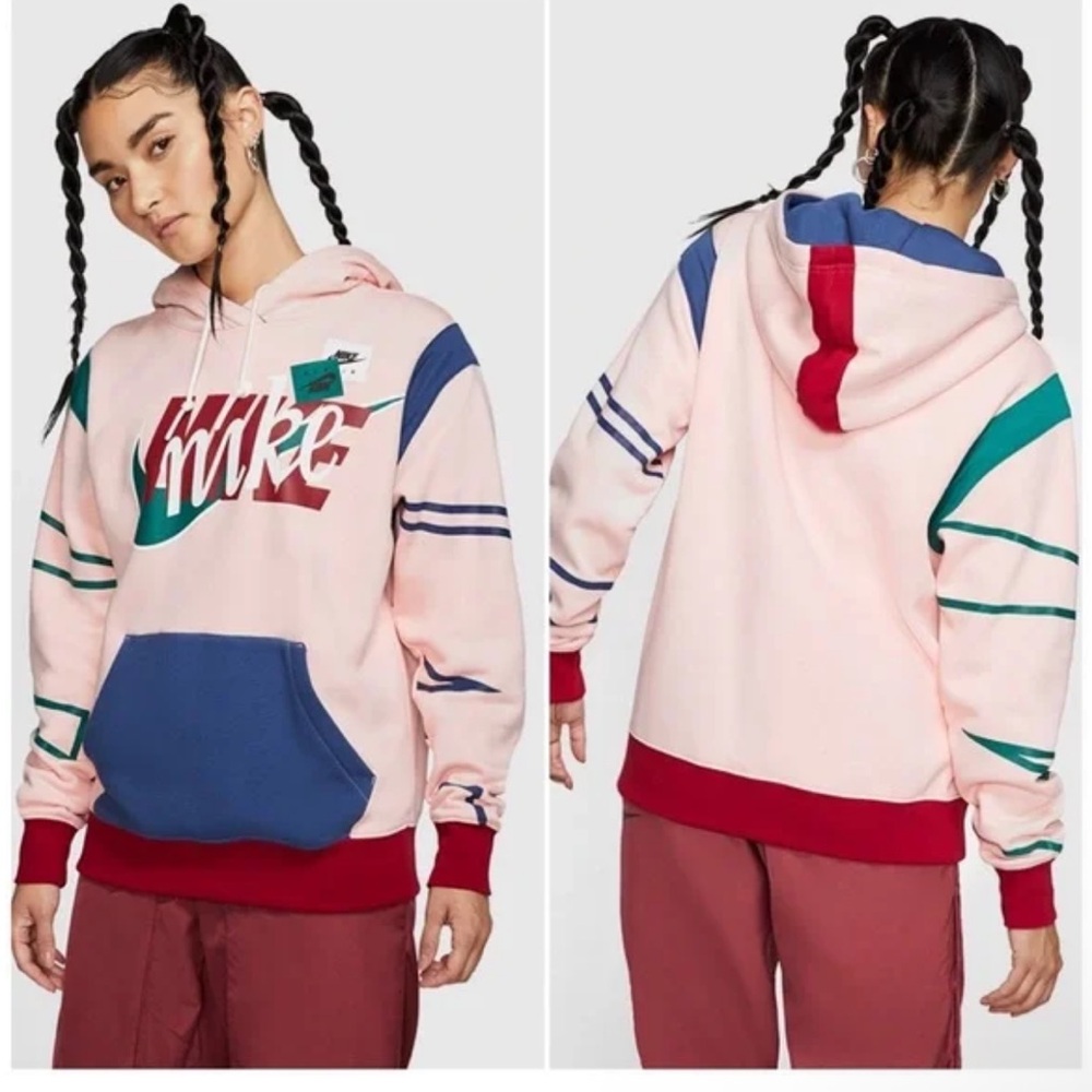 Pink Nike Women’s Air AF1 Pullover Hoodie